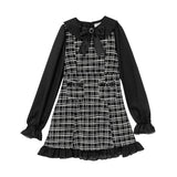 ツイードお嬢様ワンピース