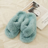 ふわふわファークロスルームシューズ