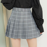 チェックプリーツスカパン