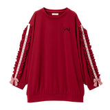 選べる形はしごレースフリルカットソーワンピース