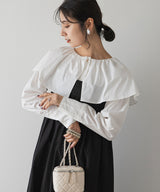 ビッグカラーストライプシャツ