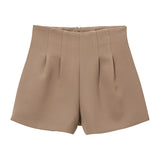ウエストタックフレアショートパンツ
