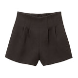 ウエストタックフレアショートパンツ