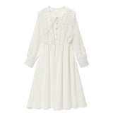 レース襟フレンチワンピース