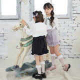 バックルベルトフリルレースショートパンツ