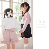 バックルベルトフリルレースショートパンツ