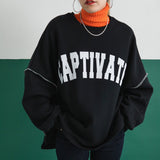 カレッジロゴ裏起毛ビッグスウェット