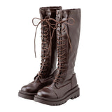 レースアップロングブーツ