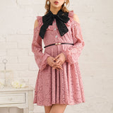 フリルビジューフレアワンピース