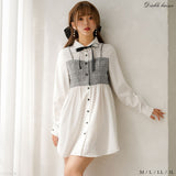 ビスチェ風シャツワンピース