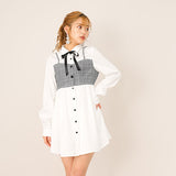 ビスチェ風シャツワンピース