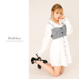 ビスチェ風シャツワンピース