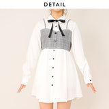 ビスチェ風シャツワンピース