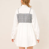 ビスチェ風シャツワンピース