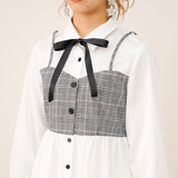 ビスチェ風シャツワンピース