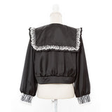 ビジューレースフリルジャケット