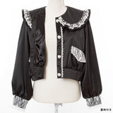 ビジューレースフリルジャケット