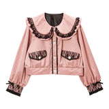 ビジューレースフリルジャケット