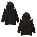 選べる天使or悪魔プリント柄パーカーワンピ