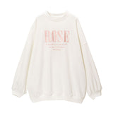 Rose刺繍スウェットワンピース