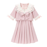 レースフリルリボン学園ワンピース