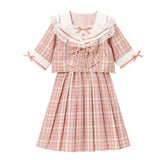 レースフリルリボン学園ワンピース