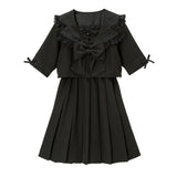 レースフリルリボン学園ワンピース