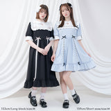 ハートくり抜きはしごリボンワンピース