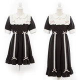 ハートくり抜きはしごリボンワンピース