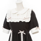 ハートくり抜きはしごリボンワンピース