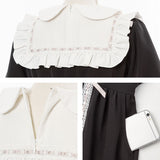 ハートくり抜きはしごリボンワンピース