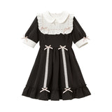 ハートくり抜きはしごリボンワンピース