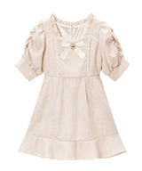 ジャガードパワショルビジューワンピース