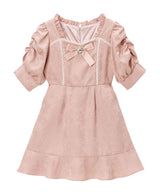 ジャガードパワショルビジューワンピース