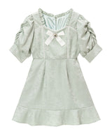 ジャガードパワショルビジューワンピース