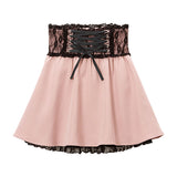 コルセット風フリルレースアップスカート