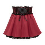 コルセット風フリルレースアップスカート