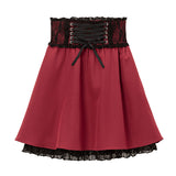 コルセット風フリルレースアップスカート