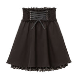 コルセット風フリルレースアップスカート