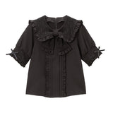 レースリボンデザインセーラーブラウス