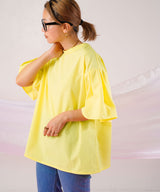 【メール便】前後2way袖タック半袖シャツ