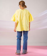 【メール便】前後2way袖タック半袖シャツ