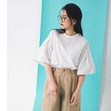 【メール便】前後2way袖タック半袖シャツ