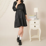 【選べる丈】2WAYスクエアネックティアードワンピース