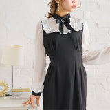 シフォンフリル美ワンピ