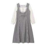 丸いヨークの美ラインワンピース