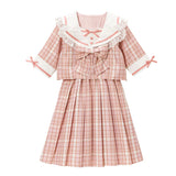 レースフリルリボン学園ワンピース