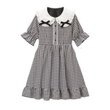 丸襟リボンワンピース