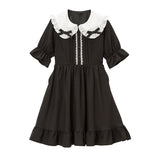 丸襟リボンワンピース
