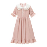 丸襟リボンワンピース